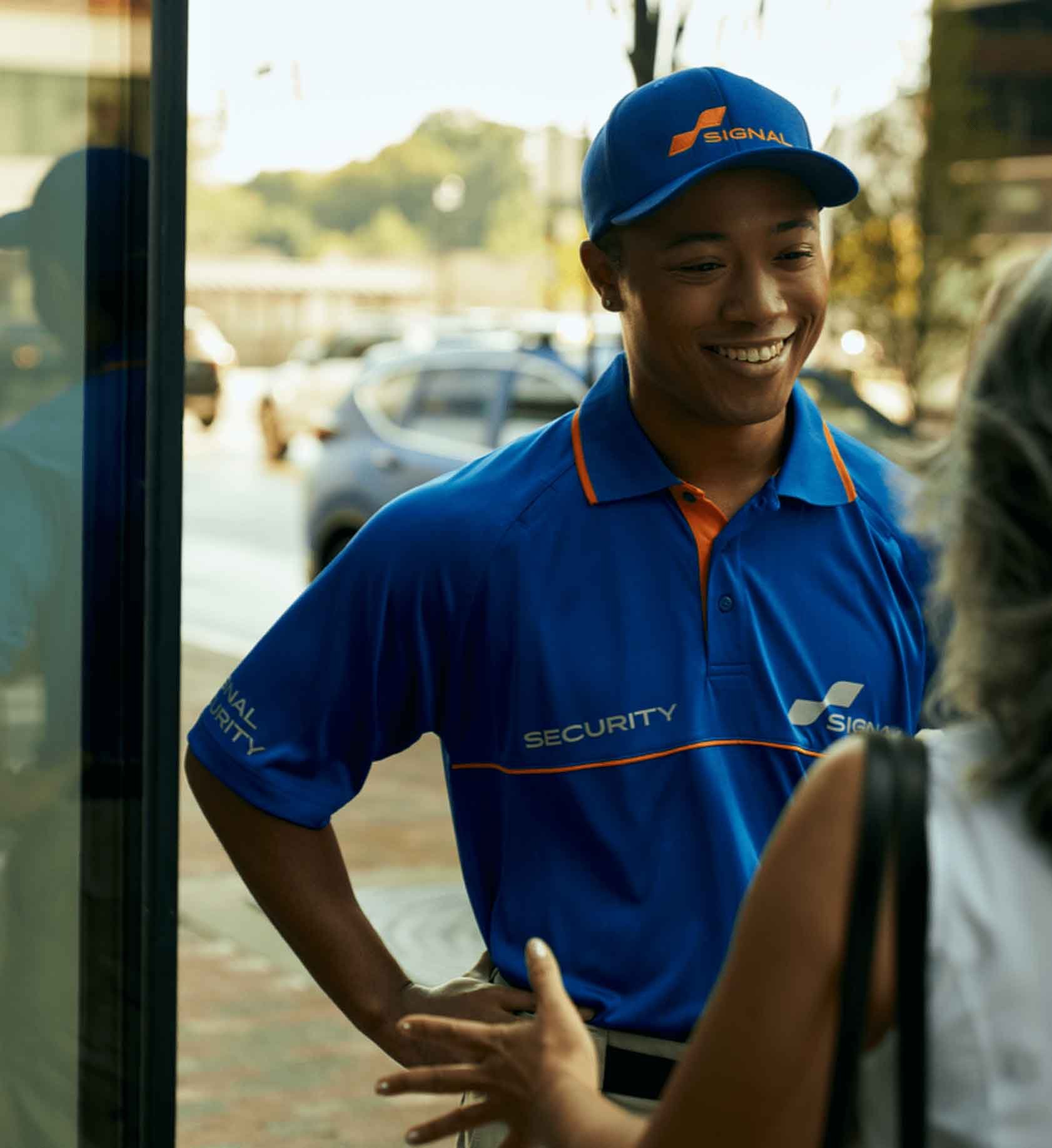 Signal employee smiling